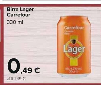 Carrefour Iper Birra lager carrefour offerta