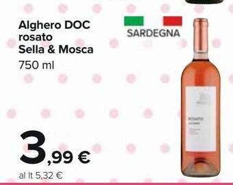 Carrefour Iper Alghero doc rosato sella & mosca offerta
