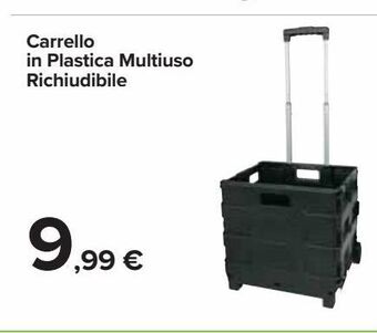 Carrello in plastica multiuso richiudibile