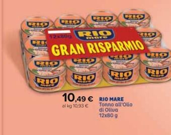 Carrefour Iper Tonno all'olio di oliva rio mare offerta