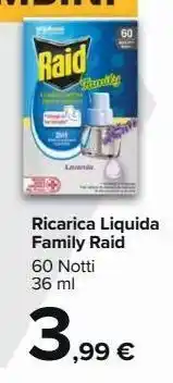Carrefour Market Ricarica liquida family raid offerta