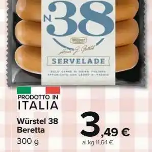 Carrefour Market Würstel 38 beretta offerta