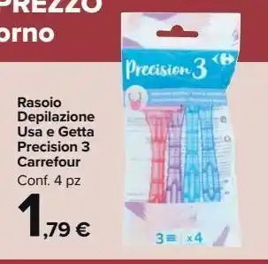 Rasoio depilazione usa e getta precision 3 carrefour