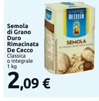 Carrefour Market Semola di grano duro rimacinata de cecco offerta