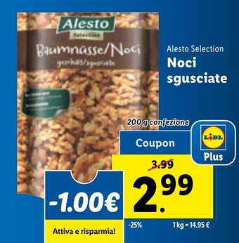 Lidl Alesto Selection Noci sgusciate 200 g offerta