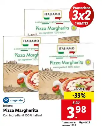 Lidl Italiamo Pizza Margherita 3x300 g offerta