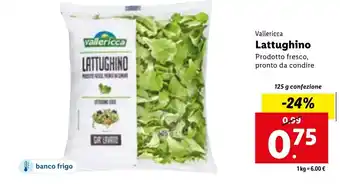 Vallericca Lattughino Prodotto fresco, pronto da condire 125 g
