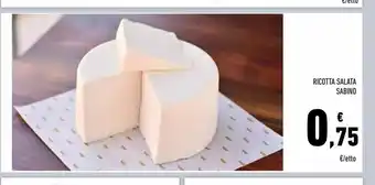 Conad Superstore Ricotta salata sabino offerta