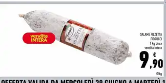 Conad Superstore Salame filzetta fiorucci offerta