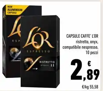 Capsule di caffè l'or