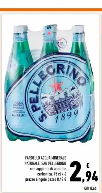 Conad Superstore Fardello acqua minerale naturale san pellegrino offerta