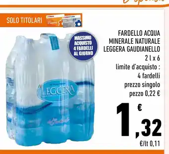 Fardello acqua minerale naturale leggera gaudianello