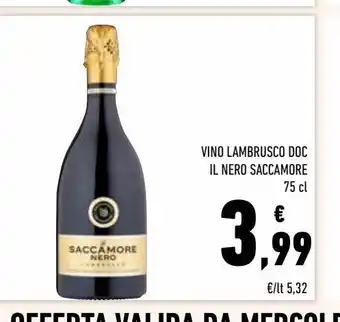 Conad Superstore Vino lambrusco doc il nero saccamore offerta