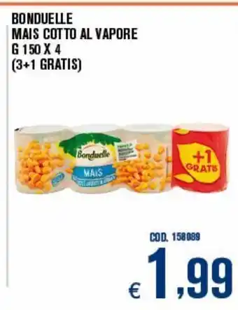 Adhoc Bonduelle mais cotto al vapore offerta