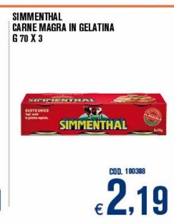 Adhoc Simmenthal carne magra in gelatina offerta