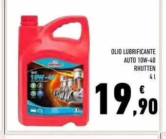 Conad Superstore Olio lubrificante auto 10 w - 40 rhutten 4 l offerta