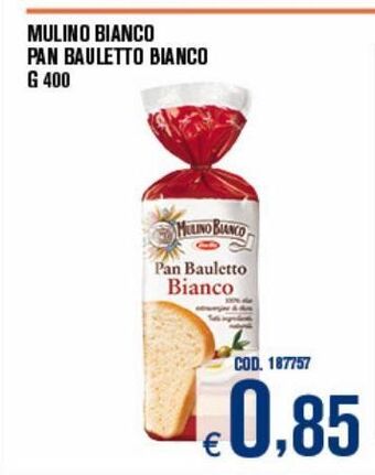 Adhoc Mulino bianco pan bauletto bianco offerta