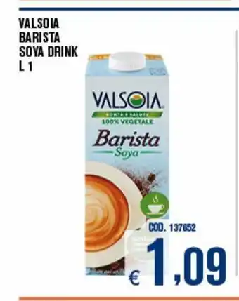 Adhoc Valsoia barista soya drink offerta
