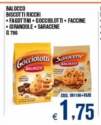 Adhoc Balocco biscotti ricchi offerta