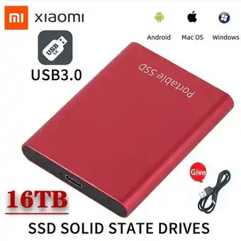 Dischi rigidi portatili usb 3.0 ssd disco a stato solido 16tb 8tb dispositivo di archiviazione disco rigido computer mobile m