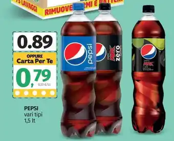 Pam Pepsi vari tipi 1,5 lt offerta