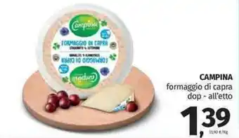 Pam Campina formaggio di capra dop offerta