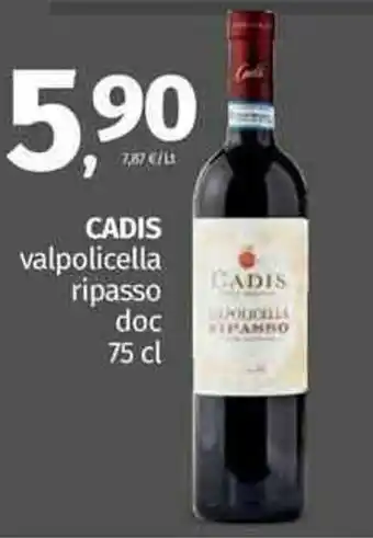 Pam Cadis valpolicella ripasso doc 75 cl offerta