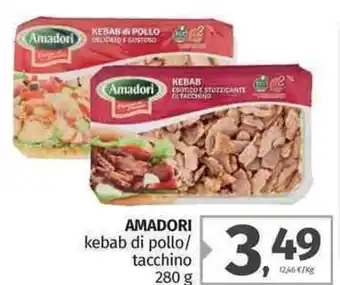 Pam Amadori kebab di pollo tacchino 280 g offerta