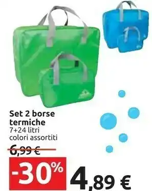 FA.BO.SS Bi-Pack Borse Termiche In Poliestere 24+7L