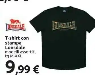 Carrefour Lonsdale T-shirt Con Stampa offerta