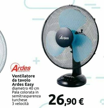 Carrefour Ardes Ventilatore Da Tavolo Easy offerta