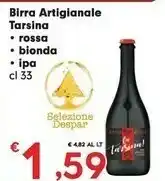 Despar Despar Birra Artigianale Tarsina Rossa offerta