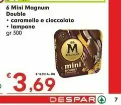 Despar Algida 6 Mini Magnum Double Caramello E Cioccolato offerta