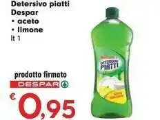 Despar Despar Detersivo Piatti Aceto offerta
