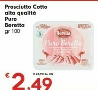 Despar Beretta Prosciutto Cotto Alta Qualità Puro offerta