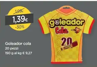 DPiù Goleador 20 Pezzi Cola 150 G(ml) offerta