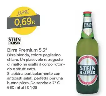 DPiù Stein Hauser Birra Premium 5,3 offerta