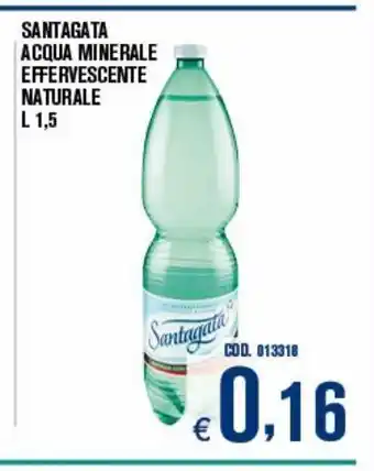 Adhoc Santagata acqua minerale effervescente naturale offerta