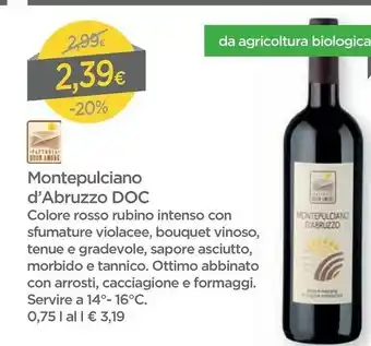 DPiù Montepulciano D'Abruzzo DOC offerta
