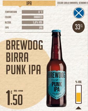 Adhoc Brewdog birra punk ipa offerta