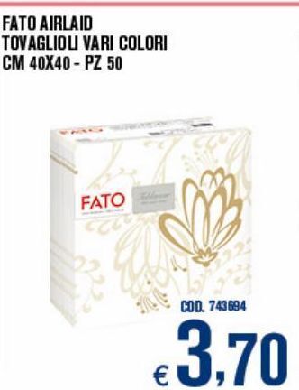 Fato airlaid tovaglioli