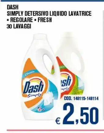 Dash simply detersivo liquido lavatrice