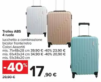 Trolley abs 4 ruotte