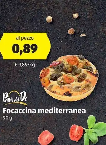 Pan del di focaccia mediterranea 90 g