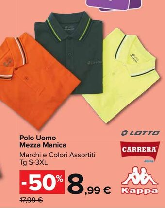 Polo uomo mezza manica