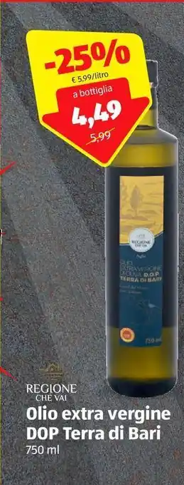ALDI Olio extra vergine di oliva regione che vai offerta