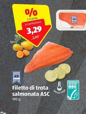 Filetto di trota salmonata asc