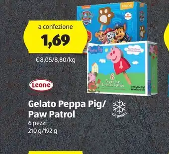 ALDI Leone gelato peppa pig / paw patrol offerta