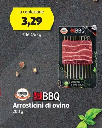 ALDI Il podere arrosticini di ovino offerta