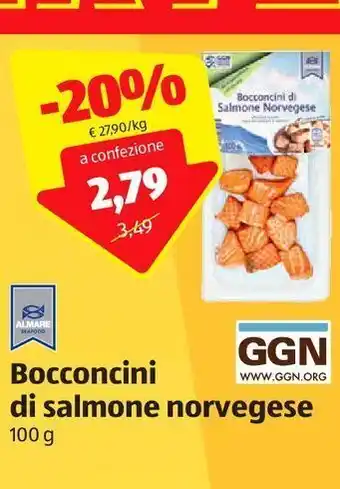 ALDI Bocconcini di salmone norvegese 100 g offerta